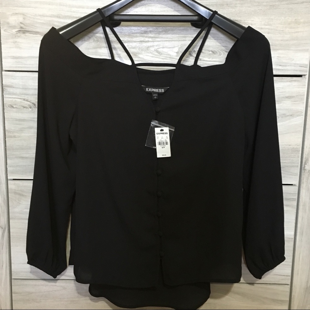 Express Off the shoulder black blouse Size small